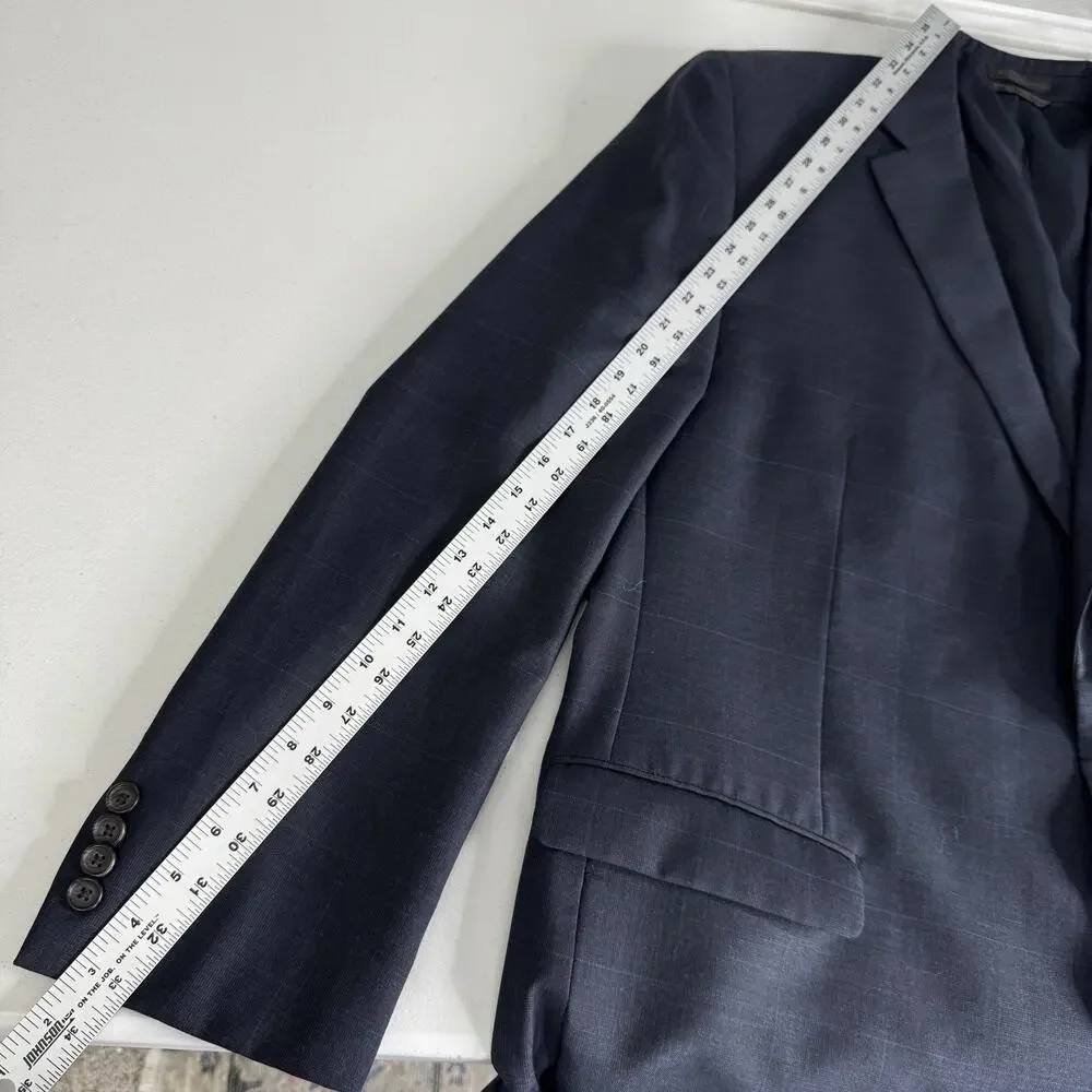 Lauren Ralph Lauren Blazer Mens 48L Blue Wool Classic 2 Button‎ Suit Jacket